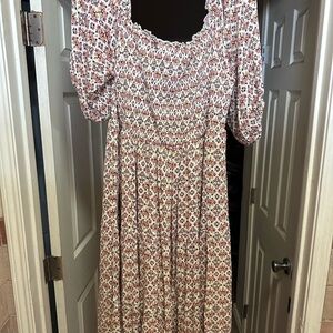 Midi Gauze Off The Shoulder Tiered Dress